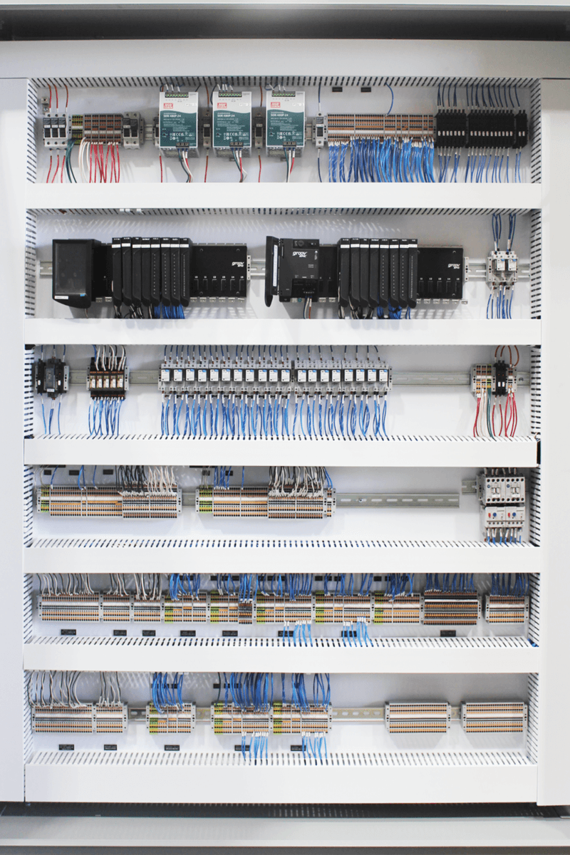Clean control panel interior