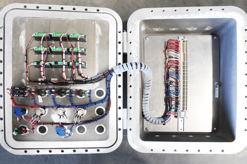 Explosion proof panel interior